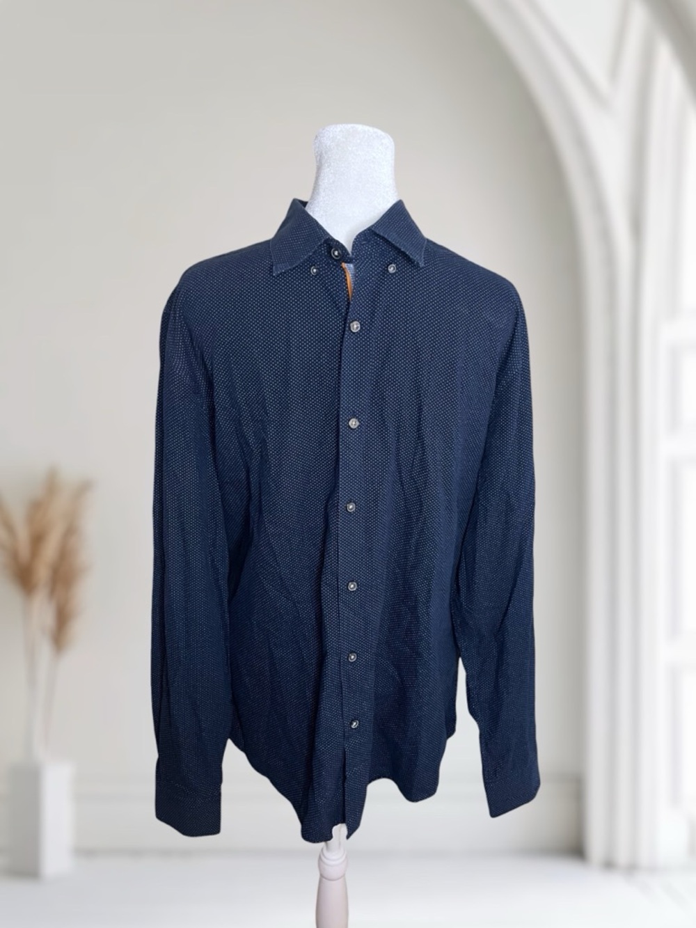 Cactus Man by Ricky Singh Men's Size XL Long Sleeve Button Down Pindot Shirt